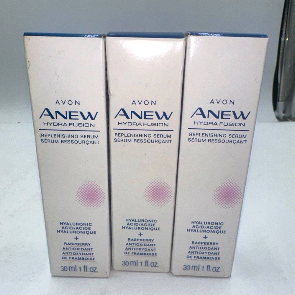 3 New Avon Anew Hydra Fusion Replenishing Serum Hyaluronic Acid, 1 fl. oz